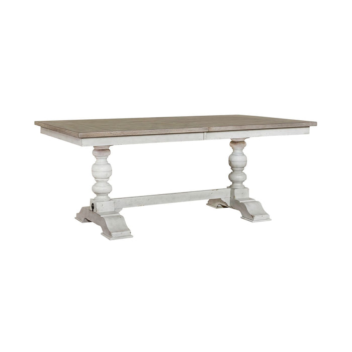 Whitney Trestle Table in Weathered Gray - Plourde Furniture Co (Caribou, ME)