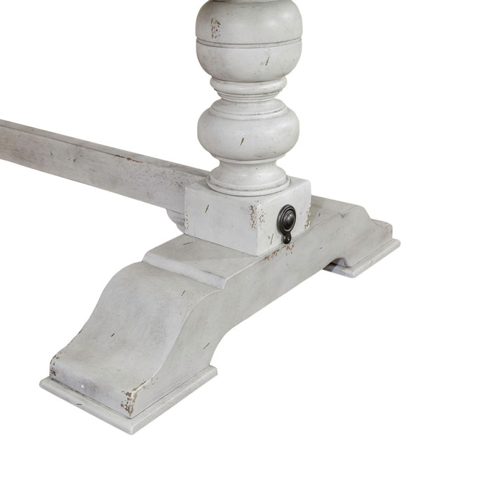 Whitney Trestle Table in Weathered Gray - Plourde Furniture Co (Caribou, ME)