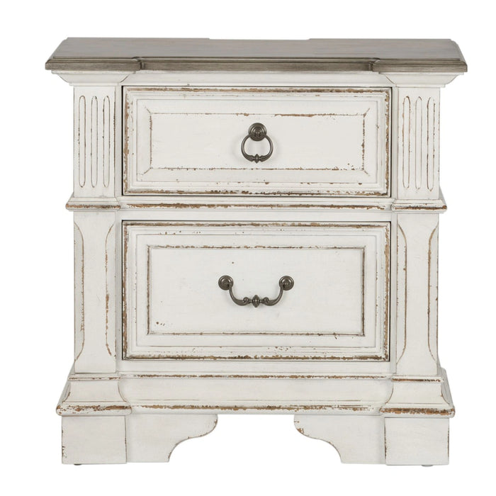 Abbey Park King California Panel Bed, Dresser & Mirror, Chest, Night Stand image