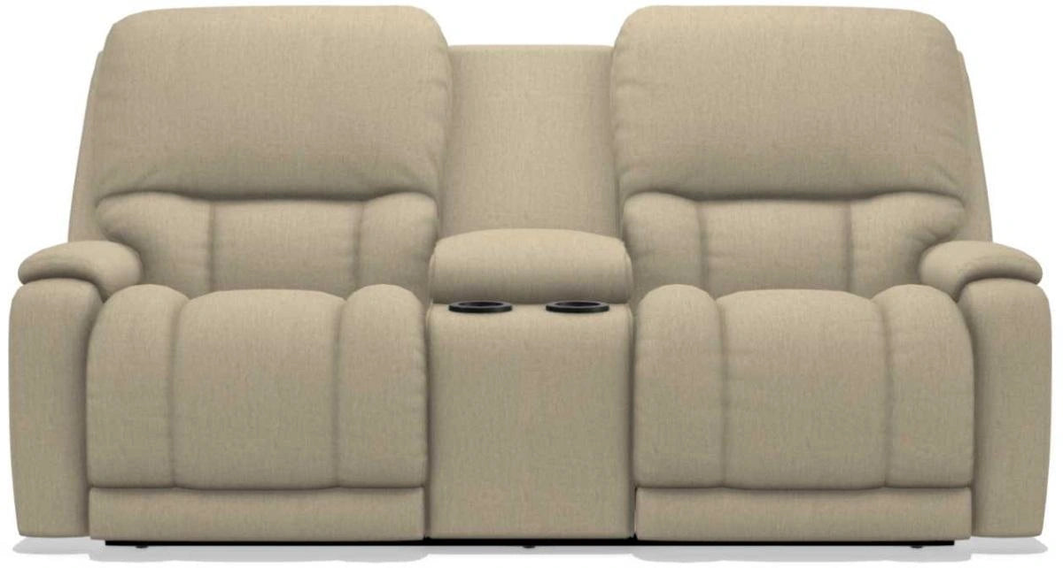 La-Z-Boy Greyson Toast Power Reclining Loveseat with Headrest And Console
