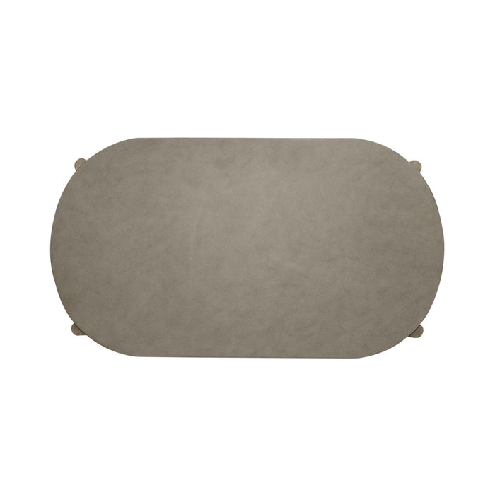 Affinity Oval Cocktail Table in Dusty Taupe with Concrete Top - Plourde Furniture Co (Caribou, ME)
