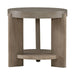 Affinity Round End Table in Dusty Taupe with Concrete Top - Plourde Furniture Co (Caribou, ME)