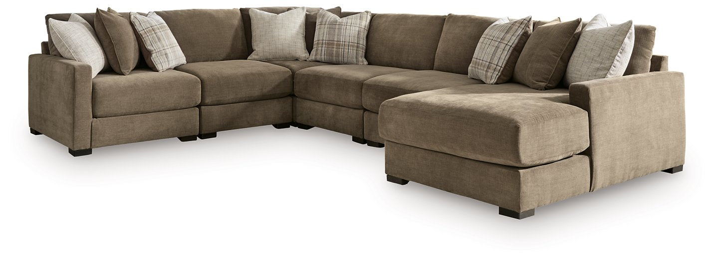 Camellia-Court Sectional with Chaise - Plourde Furniture Co (Caribou, ME)