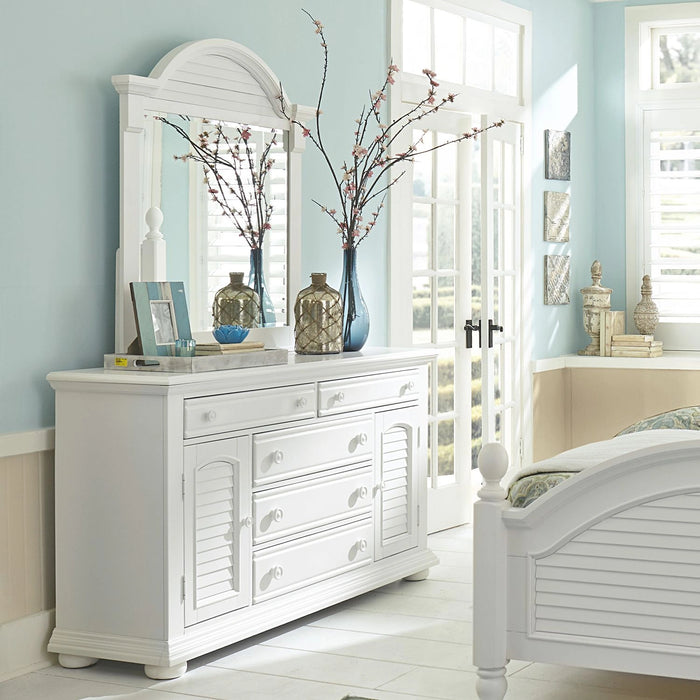Summer House Mirror in Oyster White image