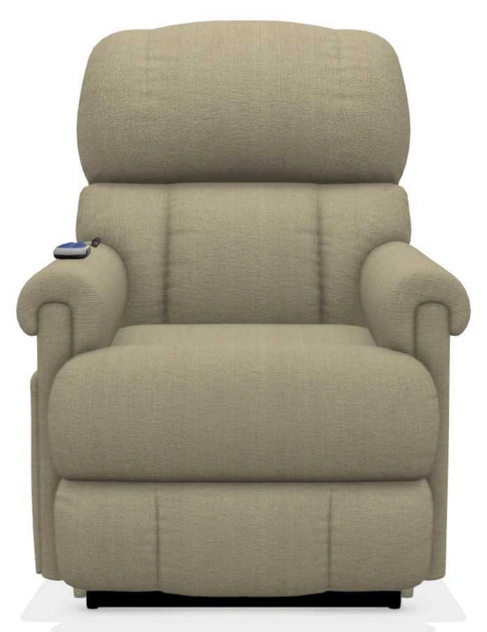 La-Z-Boy Pinnacle Platinum Khaki Power Lift Recliner with Massage and Heat