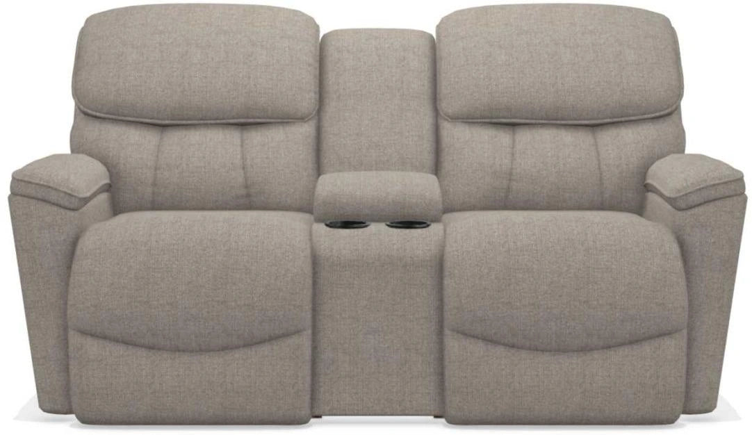 La-Z-Boy Kipling Pewter La-Z-Time Power-Reclineï¿½ Reclining Loveseat With Power Headrest and Console