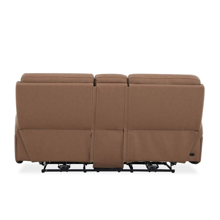 Bennett Loveseat with Console P2 & ZG in Butternut - Plourde Furniture Co (Caribou, ME)