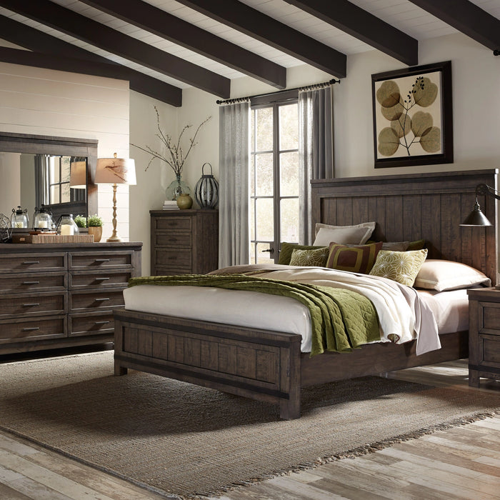 Thornwood Hills King Panel Bed, Dresser & Mirror image