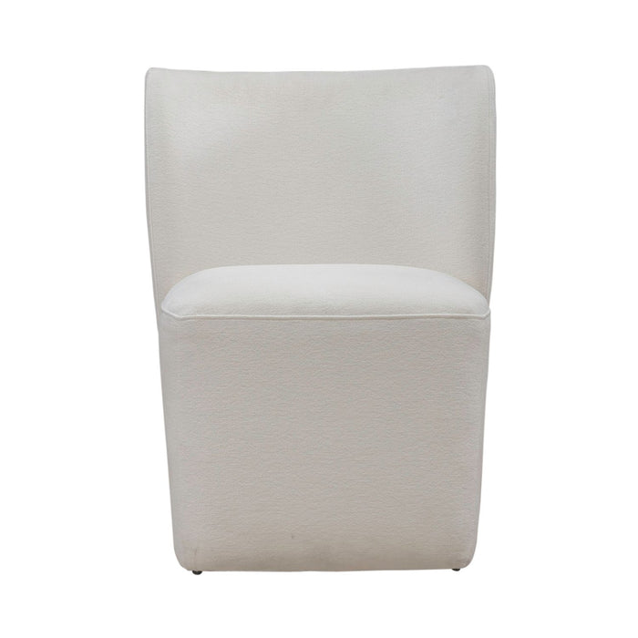 Accent Dining Accent Dining Chair w/ Casters - Ivory - Plourde Furniture Co (Caribou, ME)