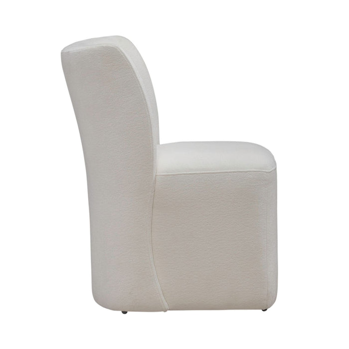 Accent Dining Accent Dining Chair w/ Casters - Ivory - Plourde Furniture Co (Caribou, ME)