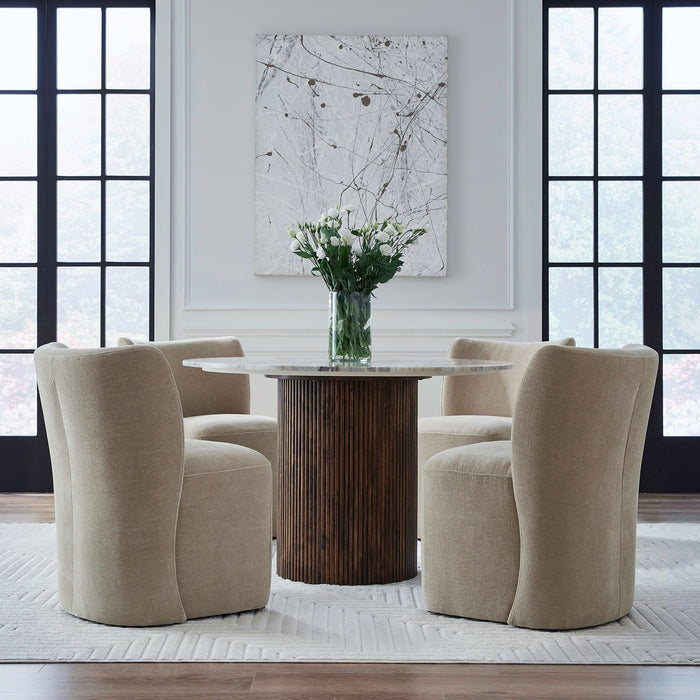 Accent Dining Accent Dining Chair w/ Casters - Wicker - Plourde Furniture Co (Caribou, ME)