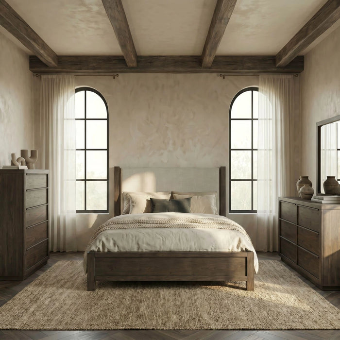 Stillwater Uph Bed, Dresser & Mirror, Chest image