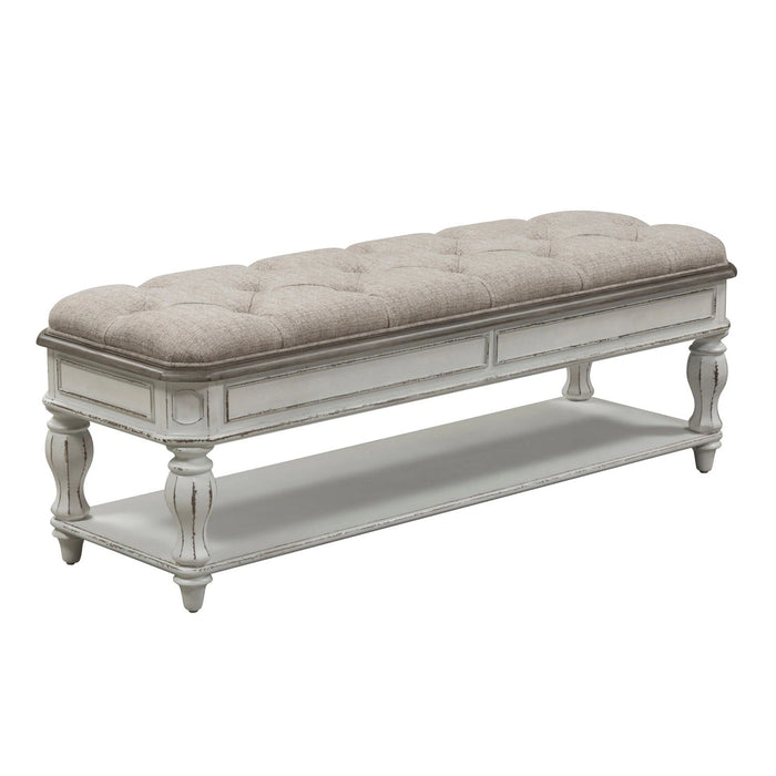 Magnolia Manor Bed Bench in Antique White image