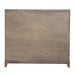 Belmar 9 Drawer Bureau Dresser in Washed Taupe and Silver Champagne image