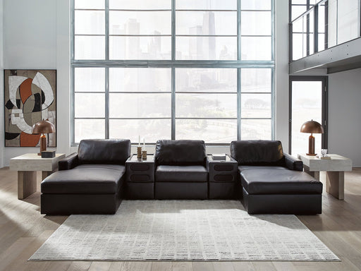 Modmax II Double Chaise Sectional with Audio Consoles - Plourde Furniture Co (Caribou, ME)