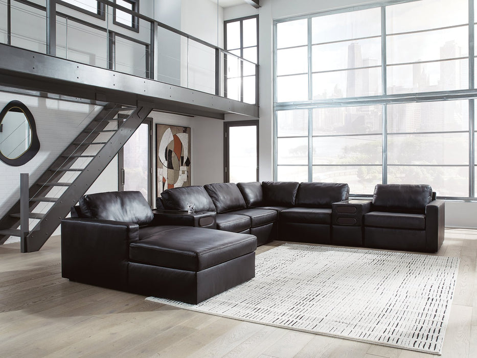 Modmax II Sectional with Chaise and Audio Consoles - Plourde Furniture Co (Caribou, ME)