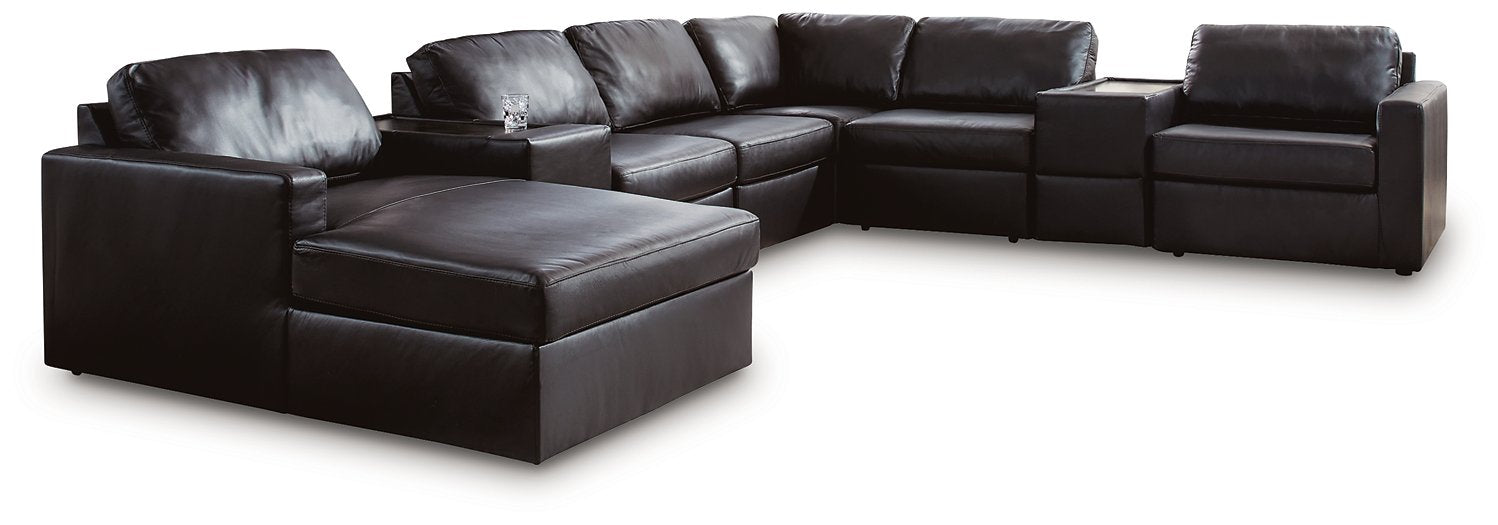 Modmax II Sectional with Chaise and Storage Consoles - Plourde Furniture Co (Caribou, ME)