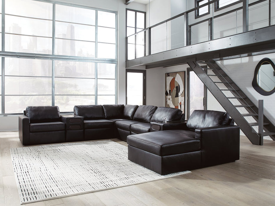 Modmax II Sectional with Chaise and Audio Consoles - Plourde Furniture Co (Caribou, ME)