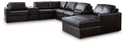 Modmax II Sectional with Chaise and Audio Consoles - Plourde Furniture Co (Caribou, ME)