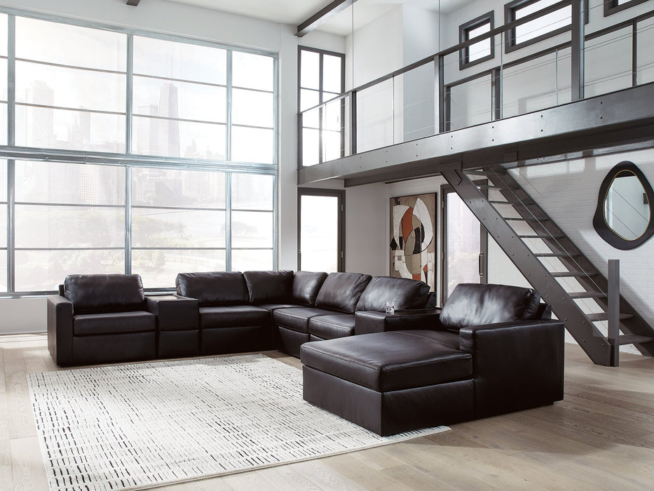 Modmax II Sectional with Chaise and Storage Consoles - Plourde Furniture Co (Caribou, ME)