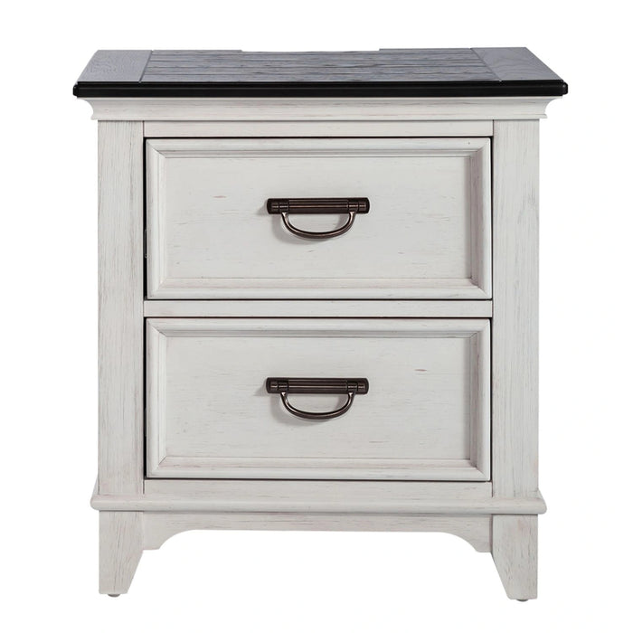 Allyson Park 2 Drawer Nightstand with Charging Station in White image