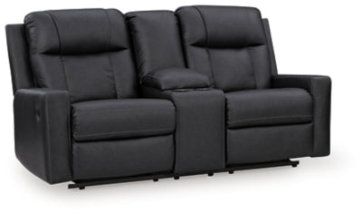 Mackmenville Reclining Loveseat with Console - Plourde Furniture Co (Caribou, ME)