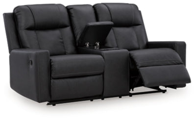 Mackmenville Reclining Loveseat with Console - Plourde Furniture Co (Caribou, ME)