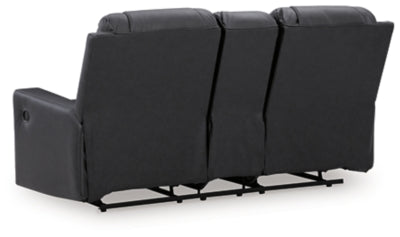 Mackmenville Reclining Loveseat with Console - Plourde Furniture Co (Caribou, ME)