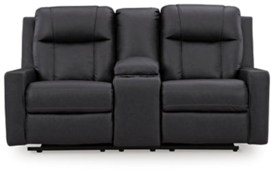 Mackmenville Reclining Loveseat with Console - Plourde Furniture Co (Caribou, ME)