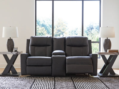 Mackmenville Reclining Loveseat with Console - Plourde Furniture Co (Caribou, ME)