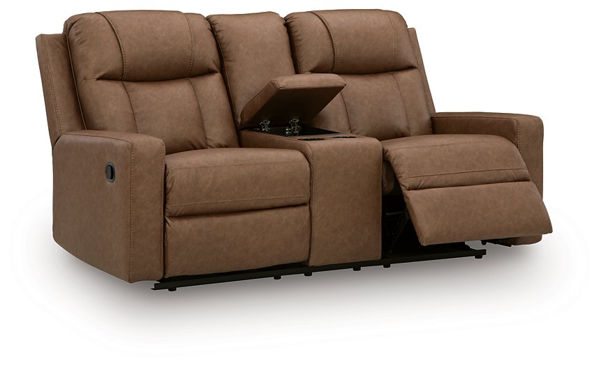 Mackmenville Reclining Loveseat with Console - Plourde Furniture Co (Caribou, ME)