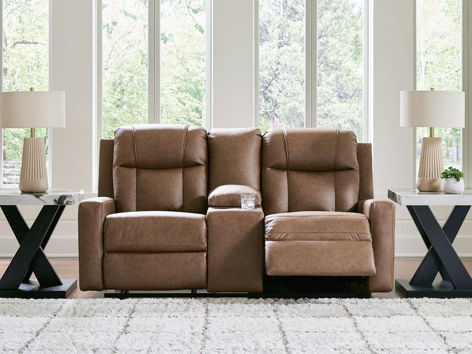 Mackmenville Reclining Loveseat with Console - Plourde Furniture Co (Caribou, ME)