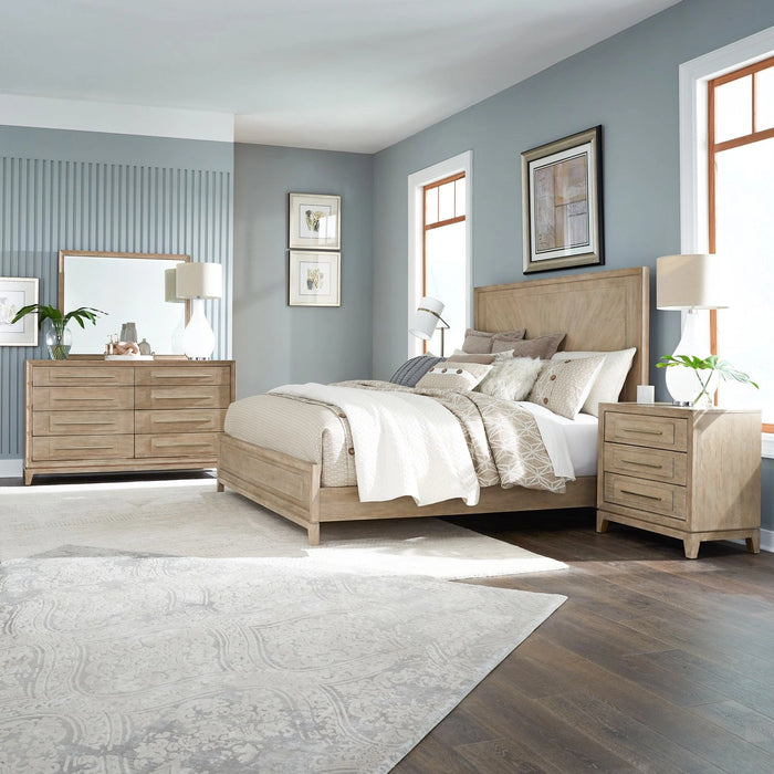 Brentwood King Panel Bed, Dresser & Mirror, Night Stand image
