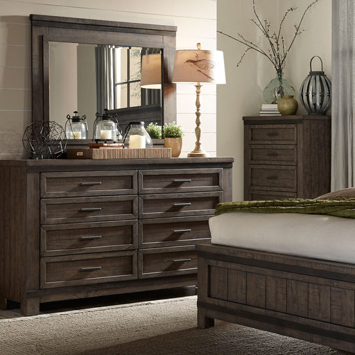Thornwood Hills King Two Sided Storage Bed, Dresser & Mirror - Plourde Furniture Co (Caribou, ME)