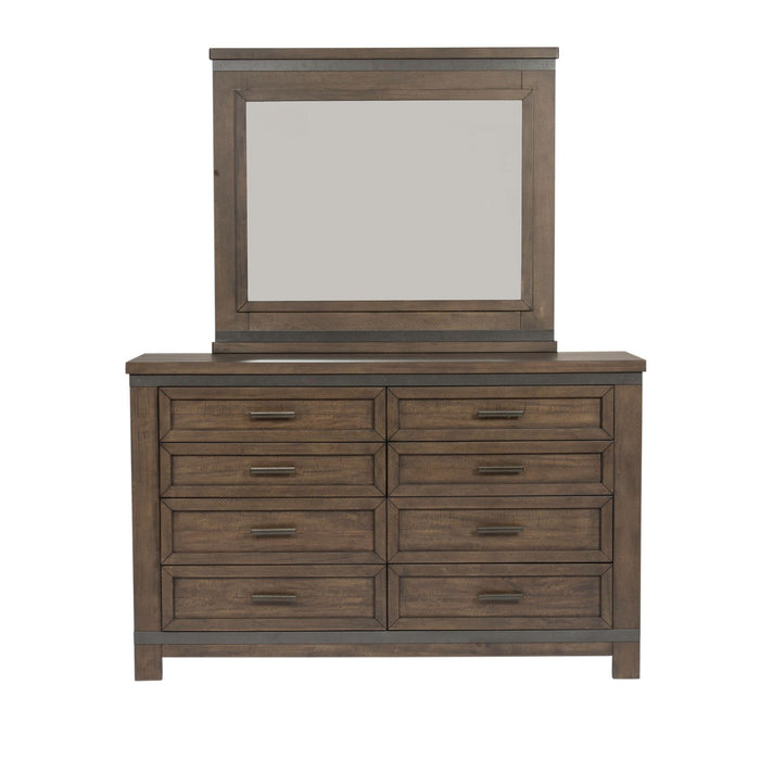 Thornwood Hills King Two Sided Storage Bed, Dresser & Mirror - Plourde Furniture Co (Caribou, ME)