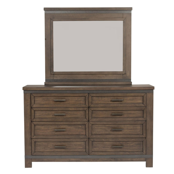 Thornwood Hills King Bookcase Bed, Dresser & Mirror - Plourde Furniture Co (Caribou, ME)