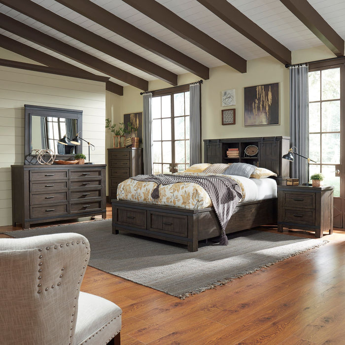 Thornwood Hills King Bookcase Bed, Dresser & Mirror, Chest, Night Stand image