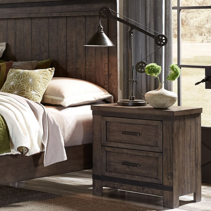 Thornwood Hills King Bookcase Bed, Dresser & Mirror, Night Stand - Plourde Furniture Co (Caribou, ME)