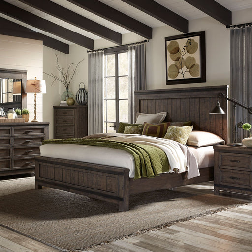 Thornwood Hills King Panel Bed, Dresser & Mirror, Night Stand image