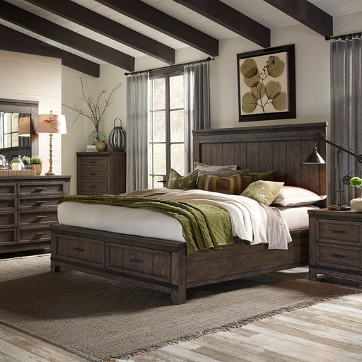 Thornwood Hills King Storage Bed, Dresser & Mirror, Night Stand image