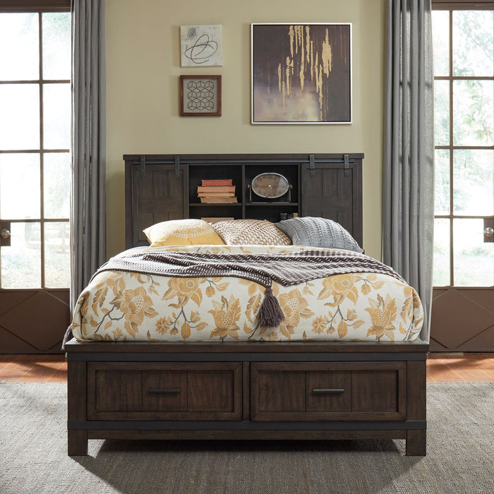 Thornwood Hills Queen Bookcase Bed, Dresser & Mirror, Night Stand - Plourde Furniture Co (Caribou, ME)