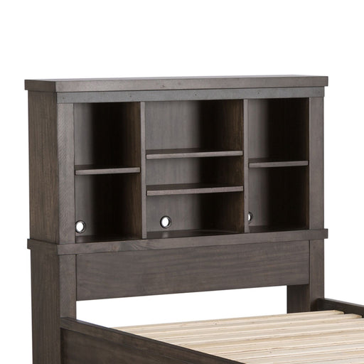 Thornwood Hills Twin Bookcase Bed in Rock Beaten Gray - Plourde Furniture Co (Caribou, ME)