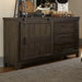 Liberty Furniture Thornwood Hills Barn Door Dresser in Rock Beaten Gray image