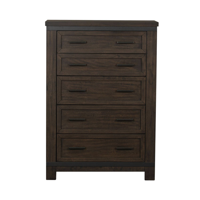 Thornwood Hills 5-Drawer Chest in Rock Beaten Gray - Plourde Furniture Co (Caribou, ME)