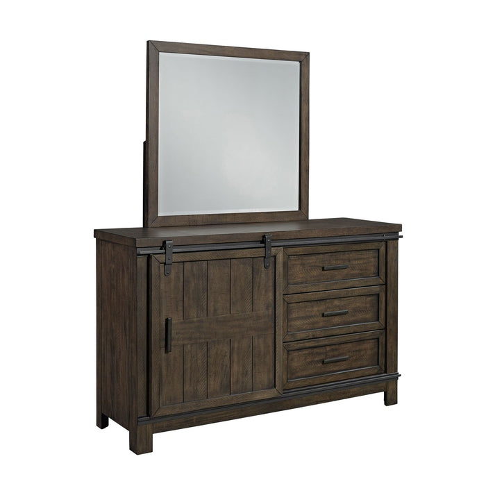 Thornwood Hills Full Bookcase Bed, Dresser & Mirror - Plourde Furniture Co (Caribou, ME)