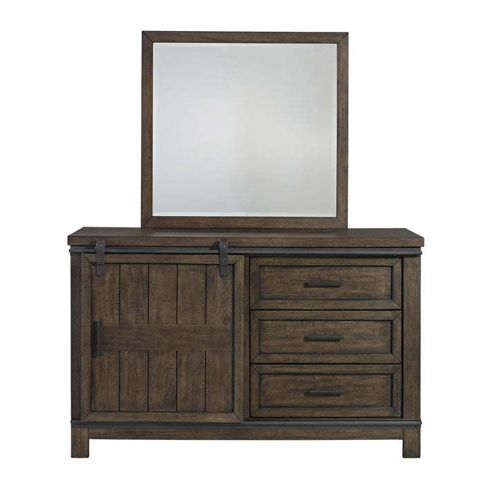 Thornwood Hills Full Bookcase Bed, Dresser & Mirror - Plourde Furniture Co (Caribou, ME)