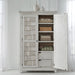 River Place Armoire in Riverstone White and Tobacco image