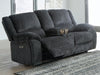 Draycoll Power Reclining Loveseat with Console - Plourde Furniture Co (Caribou, ME)