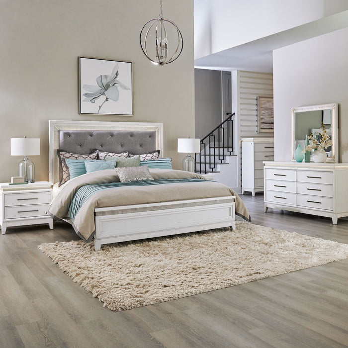 Reflections Queen Uph Bed, Dresser & Mirror, Chest, Night Stand image
