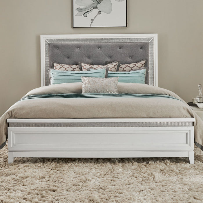 Reflections King Uph Panel HB w/ Lights - Plourde Furniture Co (Caribou, ME)